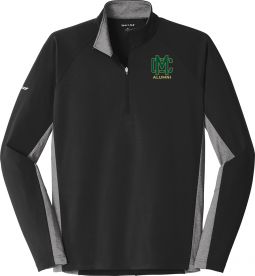 Sport-Tek Stretch Contrast 1/2-Zip Pullover, Black/ Charcoal Grey Heather